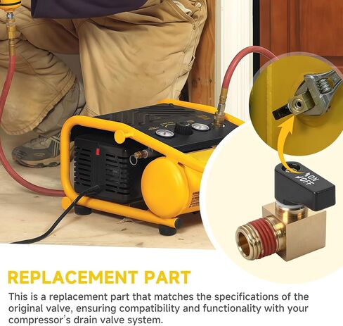 استبدال صمام الصرف متوافق مع ضواغط كابل Dewalt، Bostitch، Porter - N000986، N072023، جزء لأنظمة تصريف ضاغط الهواء in Kuwait