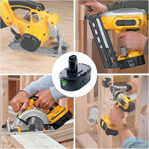 EOTTK 2-Pack 6000mAh Replacement for Dewalt 18V Battery DC9096 DC9098 DC9099 Compatible with Dewalt 18V XRP Batteries in Kuwait