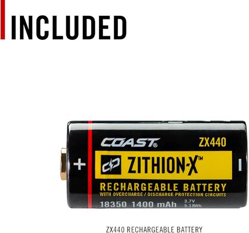 Coast ZX440 Lithium-Ion Rechargeable Battery with Battery Charge Indicator and Overcharge Protection, USB-C ***ONLY Compatible XT7R and XP7R Flashlights*** in Kuwait