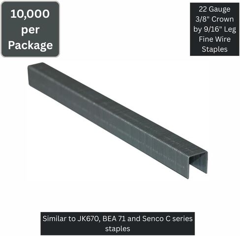 دبابيس سلكية رفيعة C-71/14Crown كاملة بطول ساق 9/16 بوصة، 20 مقياس/3/8 بوصة in Kuwait