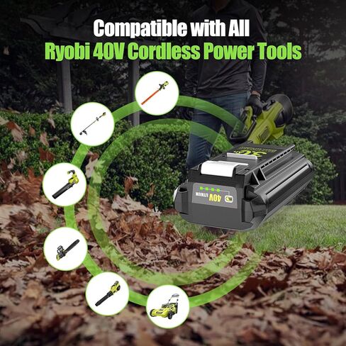40V 3.0Ah OP4030 Replacement for Ryobi 40V Battery OP4026 OP4050 OP40201 OP40261 OP40601 OP40401, Compatible with Ryobi 40 volt Lithium Battery Chargers & Cordless Power Tools RY40480 RY401140 RY40290 in Kuwait