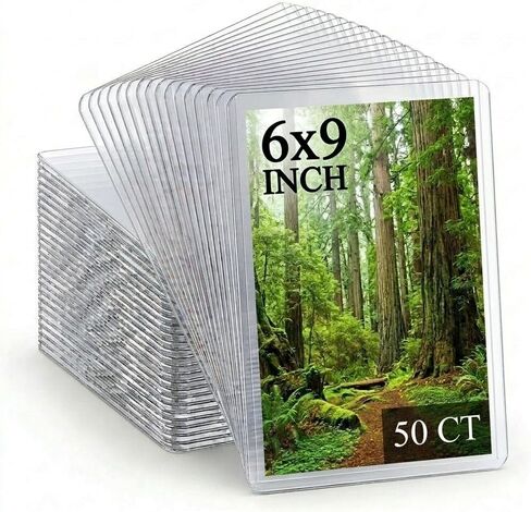 6x9 Toploaders 50ct - حماة بطاقات متينة للغاية لبطاقات التداول والصور والمقتنيات - Crystal Clear PVC ، Archival Safe ، ملاءمة 6 × 9 بوصة in Saudi Arabia