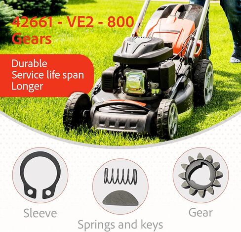 2pcs 42661-VE2-800 Gear Kit 12 Teeth Keys Springs Clips for fits Honda HRR216/HRS216 Lawn Mower, Fits HRB216K4 HRB216K5 Models in Kuwait