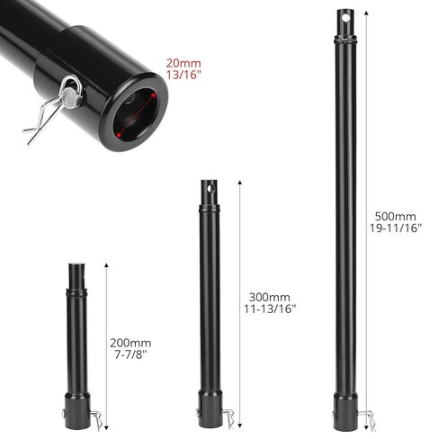 QWORK 3-Piece Auger Extension Drill Bit Set (8", 12", 20") – Fits 3/4" Shaft, Heavy Duty Post Hole Digger Replacement for Earth Ice Deep Drilling in Kuwait