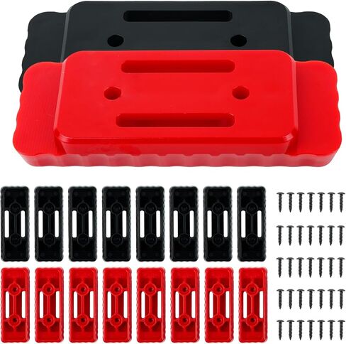 16 حزمة من أقدام التثبيت لـ Mil.Waukee Packout، وملحقات العبوة، ولوحة تركيب من بلاستيك ABS مع فتحات مثقوبة مسبقًا - سهلة التركيب لصندوق أدوات التعبئة ونظام التخزين (أسود*8، أحمر*8) in Kuwait