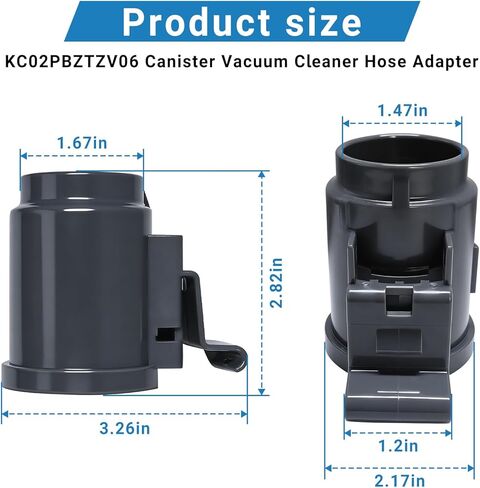 KC02PBZTZV06 Canister Vacuum Cleaner Hose Adapter Fits for Kenmore 200, 400, 600 Series Replaces 116.21514010, 116.21614011, 116.21714110, 116.23204110C in Kuwait