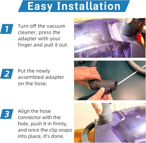 KC02PBZTZV06 Canister Vacuum Cleaner Hose Adapter Fits for Kenmore 200, 400, 600 Series Replaces 116.21514010, 116.21614011, 116.21714110, 116.23204110C in Kuwait