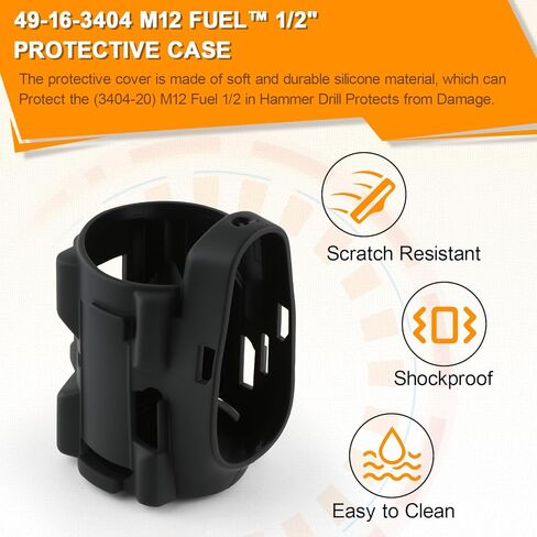 49-16-3404 Protective Boot for M12 Fuel 1/2 in Hammer Drill/Driver 3404-20 Protective Boot Compatible with Milwaukee for M12 3403-20 3404-20 Protective Boot in Kuwait