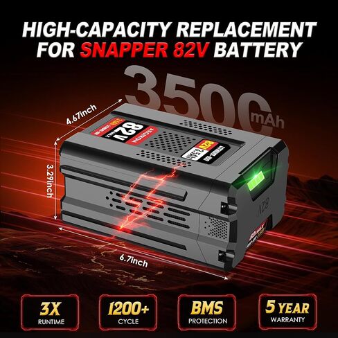 بديل لبطارية Briggs & Stratton Snapper XD 82V Max 3.5Ah، متوافق مع بطارية Snapper BSB2AH82 BSB3AH82 BSB4AH82 BSB5AH82 للأدوات الكهربائية اللاسلكية Snapper XD 82V in Kuwait