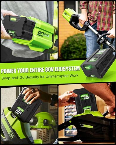 Replacement for Greenworks 80V Battery 3500mAh, Compatible with Greenworks Pro 80V 75+ Power Tool, Replace for 80 Volt Greenworks Battery GBA80200 GBA80250 GBA80400 GBA80500 GCH8040 2502202 in Kuwait