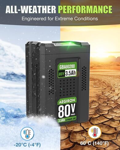 Replacement for Greenworks 80V Battery 3500mAh, Compatible with Greenworks Pro 80V 75+ Power Tool, Replace for 80 Volt Greenworks Battery GBA80200 GBA80250 GBA80400 GBA80500 GCH8040 2502202 in Kuwait