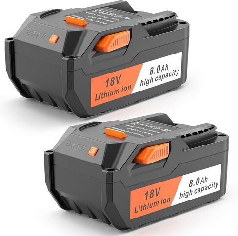 Futurebatt 8.0Ah Replacement for Ridgid 18V Battery Power Tools Battery R840087 R840083 R840086 R840085 R840084 AC840085 AC840086 AC840087P 2 Pack in Saudi Arabia