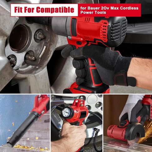 KUNLUN Battery Adapter Upgrade, for Bauer 20V Cordless Tools, Compatible with Dewalt 20V MAX XR and Milwaukee 18V Red Lithium Battery for Power Supply. No Charging Function (1 Adapter Only) in Kuwait