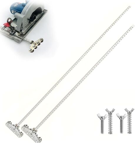 2 Pack Positioning Calipers for Precise Measurement, 23.6 Inch and 31.5 Inch Positioning Calipers for Circular Saw, Adjustable Guide Rail for Woodworking Positioning Cutting (Four-Axis) in Kuwait