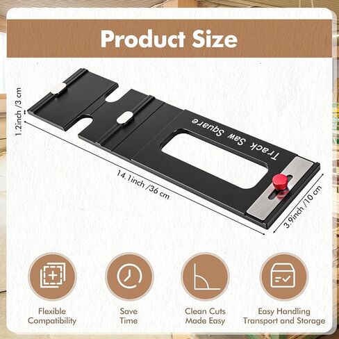 Nuogo Track Saw Guide Track Saw Square Tracks Rail Square Guide 90° Right Angle Cuts From Edge Auto-Align and Fast Adjust for Woodworking and DIY Precision Cutting in Kuwait