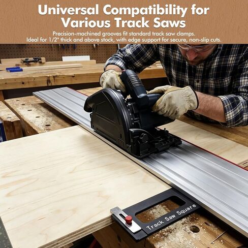 Nuogo Track Saw Guide Track Saw Square Tracks Rail Square Guide 90° Right Angle Cuts From Edge Auto-Align and Fast Adjust for Woodworking and DIY Precision Cutting in Kuwait