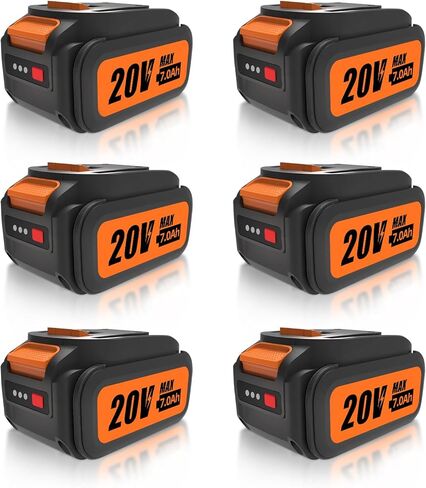2 حزم WA3520 7.0Ah ماكس استبدال لبطارية ليثيوم أيون Worx 20V متوافقة مع WG151 WG151.5 WG155 WG155.5 WG251 WG251.5 WG255 WG540 WG540.5 WG890 WG891 أدوات كهربائية لاسلكية in Kuwait