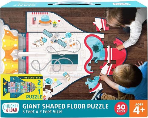 Chuckle & Roar - Spaceship Puzzle - Engaging and Educational Puzzles for Kids - Larger Pieces Designed for Preschool Hands - 50 PC Floor Puzzle in Saudi Arabia