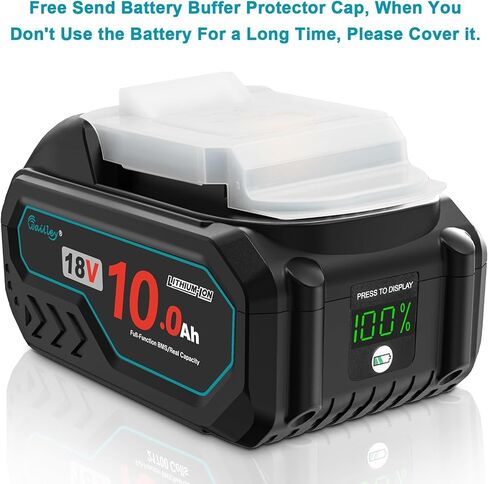 TENMOER Upgrade 2 Packs 10Ah 18V Replacement for Makita 18V Battery Compatible with 18Volt Makita Batteries Power Tools with LED Indicator in Kuwait