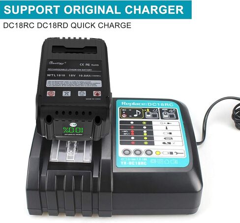 TENMOER Upgrade 2 Packs 10Ah 18V Replacement for Makita 18V Battery Compatible with 18Volt Makita Batteries Power Tools with LED Indicator in Kuwait