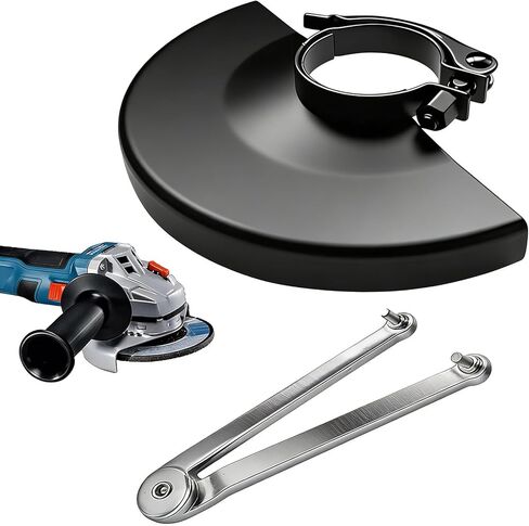 Angle Grinder Guard, 6.45 Inch, with Adjustable Flange Wrench, Adjustable Protective Shield for 4-6 Inch Blades, Compatible with Dewalt, Milwaukee, Makita, Metabo, Bosch, RYOBI Grinders in Kuwait