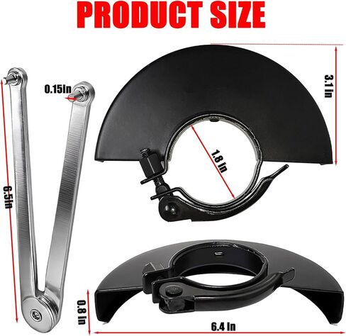 Angle Grinder Guard, 6.45 Inch, with Adjustable Flange Wrench, Adjustable Protective Shield for 4-6 Inch Blades, Compatible with Dewalt, Milwaukee, Makita, Metabo, Bosch, RYOBI Grinders in Kuwait