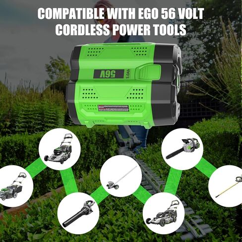 1 Pack 5000mAh 56 Volt Lithium ion Battery Replacement for EGO Batteries Compatible with EGO 56V Battery BA1400T BA1400 BA2800T BA2800 BA4200T BA4200 BA5600T BA5600 BA2242T BA3360T BA4480T(Green) in Kuwait