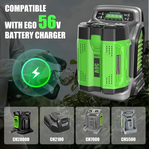 1 Pack 5000mAh 56 Volt Lithium ion Battery Replacement for EGO Batteries Compatible with EGO 56V Battery BA1400T BA1400 BA2800T BA2800 BA4200T BA4200 BA5600T BA5600 BA2242T BA3360T BA4480T(Green) in Kuwait