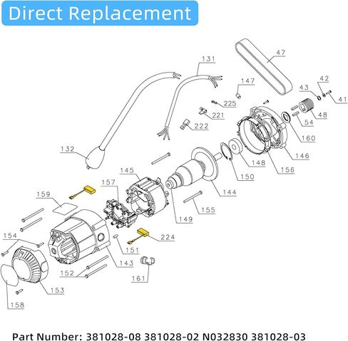 فرشاة كربون 6 عبوات، متوافقة مع DeWalt DW368 DW702 DW703 DW706E DW708 DW715 DW716 DW717 DW718 DWS780 DW744X، استبدال لأرقام الأجزاء 381028-08، 381028-02، 381028-03، N032830 in Kuwait