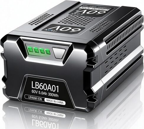 استبدال بطارية 60 فولت 5.0 أمبير في الساعة لبطارية Greenworks Pro 60 فولت LB60A03 LB60A02 LB60A00، متوافقة مع أداة الطاقة اللاسلكية 75+ Greenworks 60Volt in Kuwait