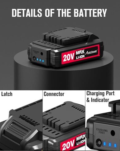 بطارية ليثيوم أيون قابلة لإعادة الشحن AVID POWER 20V MAX 2000mAh - تناسب فقط الأدوات اللاسلكية المحددة 20V in Kuwait