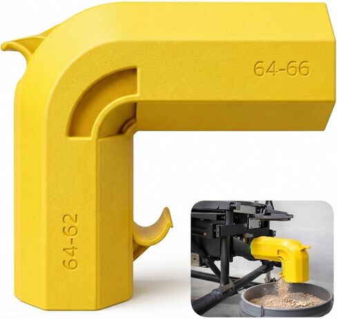 محول جمع الغبار بمنشار الطاولة المزدوج 2.5 بوصة، 62-66 مم مناسب عالمي، متوافق مع DeWALT DWE7485 DW745 DWE7491، موصل منفذ الغبار الخالي من الأدوات، ترقية ABS متينة لمساحة عمل أكثر نظافة in Kuwait
