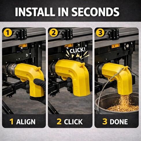 محول جمع الغبار بمنشار الطاولة المزدوج 2.5 بوصة، 62-66 مم مناسب عالمي، متوافق مع DeWALT DWE7485 DW745 DWE7491، موصل منفذ الغبار الخالي من الأدوات، ترقية ABS متينة لمساحة عمل أكثر نظافة in Kuwait