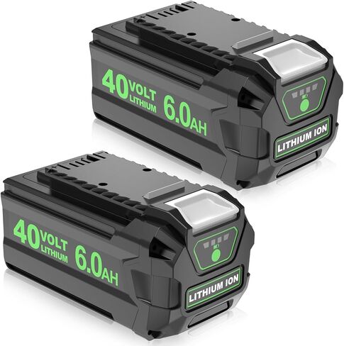 2 حزمة 40V 6000mAh تمديد القدرة البديلة لبطارية Greenworks 40V متوافقة مع بطارية Greenworks 40 فولت 29252 20202 22262 25312 20642 22272 29462 29472 أدوات (ليس للجيل 1) (متعدد) in Kuwait