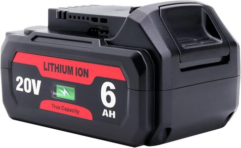 2 حزمة بطارية بديلة 6.0 أمبير 20 فولت متوافقة مع أدوات De-Walt 20 Volt MAX اللاسلكية، بطاريات ليثيوم أيون XR عالية السعة لسلسلة DCB206-2، DCB204، DCB230، DCB203، DCB201، DCD/ DCF/DCG in Kuwait