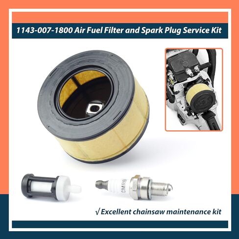 1143-007-1800 Air Fuel Filter and Spark Plug Service Kit Compatible With STIHL MS231 MS251 Chainsaws Replacement Parts in Kuwait