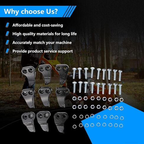 Set of 9 Stump Grinder Teeth Fits DK2 and Power King Stump Grinder Model OPG777 PK0803, Teeth for Stump Grinder Includes Bolts and Nuts in Kuwait