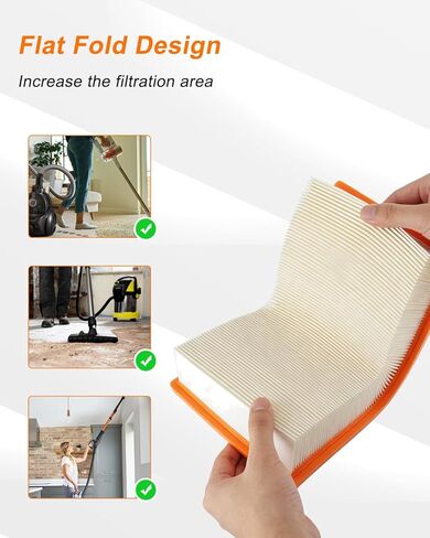 Dust Collector Flat Filter Replace VF130H Compatible with Bosch VAC090 VAC140 Serise, Dry Vacuum Filter Only in Kuwait