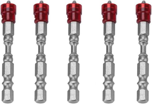Bits, Premium S2 Steel Magnetic PH2 Cross Head Collar Bits Set for Drywall Installation with 1/4 Inch Hex Shank 5Pcs in Kuwait