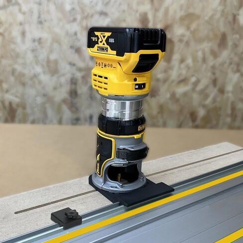 محول سكة توجيه متوافق مع جهاز توجيه Dewalt - حامل مسار مزدوج القفل للحصول على قطع مستقيمة دقيقة، واتصال آمن بالسكك الحديدية in Kuwait