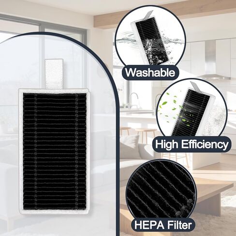 مجموعة الملحقات البديلة المتوافقة مع مكنسة الروبوت Ecovacs DEEBOT X12 OmniCyclone بدون كيس، الأجزاء البديلة: فرشتان رئيسيتان، 6 فرش جانبية، 6 مرشحات HEPA، 3 ممسحات دوارة in Kuwait