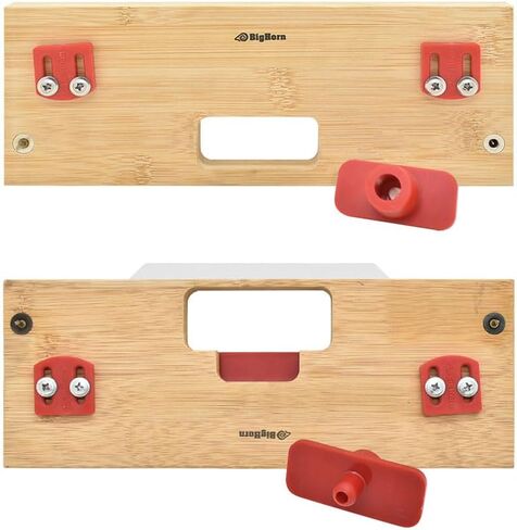 Big Horn 70157 'B' Latch & Strike Template Kit – Bamboo Router Jig for Door Latch and Deadbolt Strike Installation, 1-1/8" × 2-1/4" and 1-1/8" × 2-3/4" Finish Sizes in Kuwait