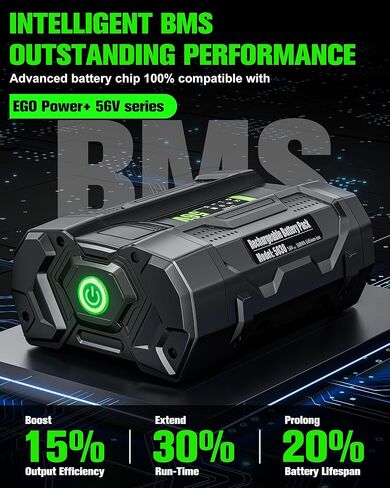 Replacement Battery for EGO 56V Battery, Lithium-ion Battery Replacement 3.0Ah for EGO 56V Power+ Tool Battery BA2800 BA2800T BA4200 BA4200T BA1400 BA1400T BA5600T, Lawn Mower,Leaf Blower,Brush Cutter in Kuwait