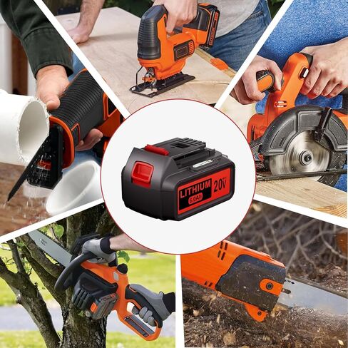 【USB-A Out Put】20V 6.0Ah Replacement for Black and Decker Battery, Compatible with 20V Lithium Battery LBXR20 LBXR20-OPE LBXR2020 LBX20 LBX4020 LBXR20B LB2X4020-OPE Series Cordless Power Tools in Kuwait