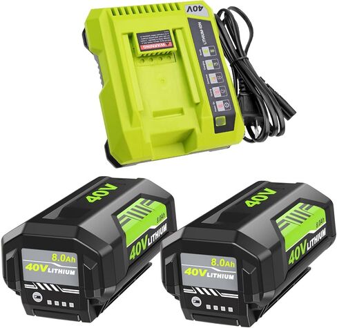 2 حزم OP40804 استبدال البطارية لبطارية Ryobi 40V 8.0Ah متوافقة مع Ryobi 40 فولت ليثيوم OP4075A OP40601 OP40602 OP40404 OP40501 OP40261 OP4026 أدوات كهربائية in Kuwait