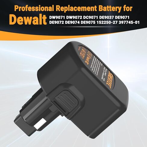 Shentec 2-Pack 4000mAh 12V Replacement Battery Compatible with Dewalt DW9071 DW9072 DC9071 DE9037 DE9071 DE9072 DE9074 DE9075 152250-27 397745-01, Ni-MH Battery in Kuwait