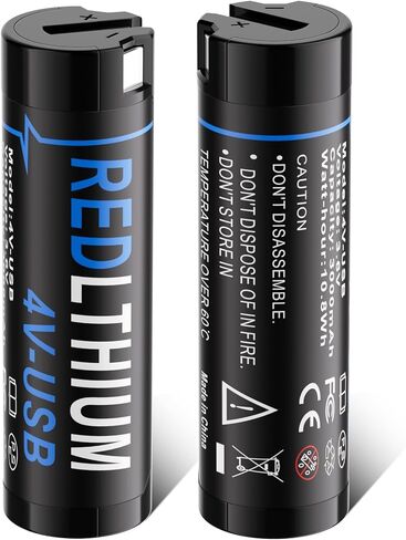 استبدال بطارية ليثيوم MK Red Lithium USB 3.0 48-11-2131، بطارية مصباح أمامي USB MK 4 فولت، متوافقة مع 2114-21، 2163-21، 2112-21، 2128-21 (عبوتان) in Kuwait