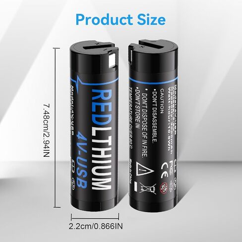 استبدال بطارية ليثيوم MK Red Lithium USB 3.0 48-11-2131، بطارية مصباح أمامي USB MK 4 فولت، متوافقة مع 2114-21، 2163-21، 2112-21، 2128-21 (عبوتان) in Kuwait