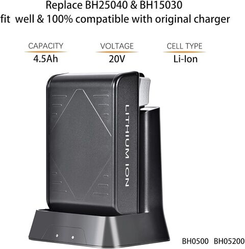 بطارية Remate 4500mAh 20V لهوفر ONEPWR متوافقة مع المكانس الكهربائية اللاسلكية Hoover BH15030 BH25030 BH25040 BH15260PC إلخ. in Kuwait