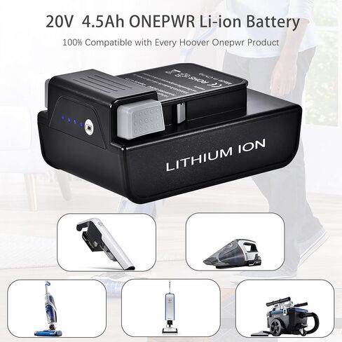 بطارية Remate 4500mAh 20V لهوفر ONEPWR متوافقة مع المكانس الكهربائية اللاسلكية Hoover BH15030 BH25030 BH25040 BH15260PC إلخ. in Kuwait